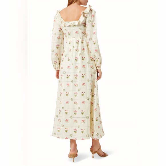 PALM NOOSA floral-print linen maxi dress - Picture 3 of 12